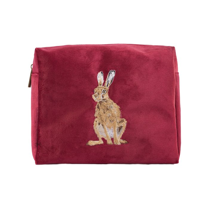 Wrendale Designs - 'Golden Hour' Hare Embroidered Cosmetic Bag