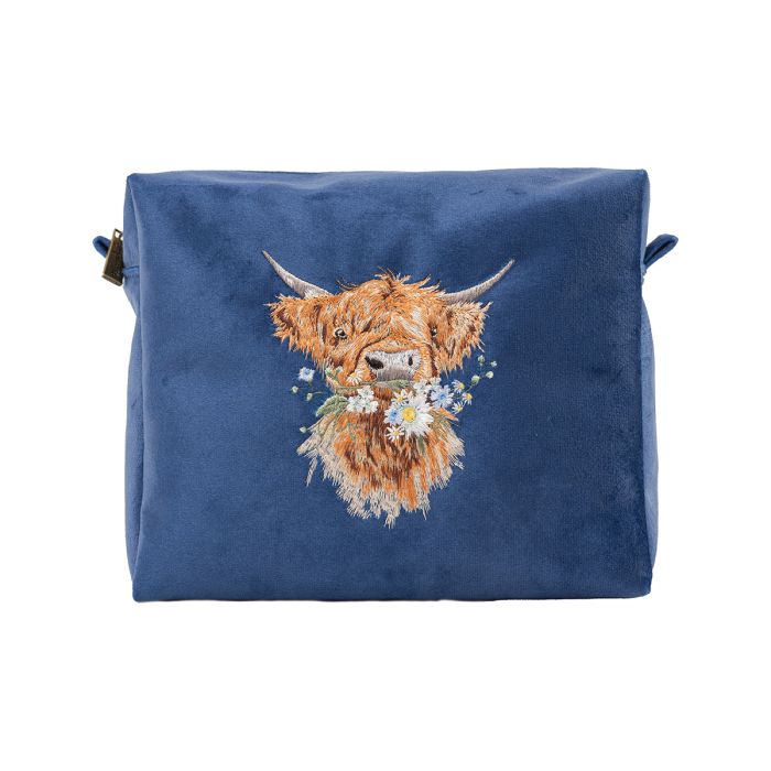 Wrendale Designs 'Daisy Coo' Highland Cow Cosmetic Bag