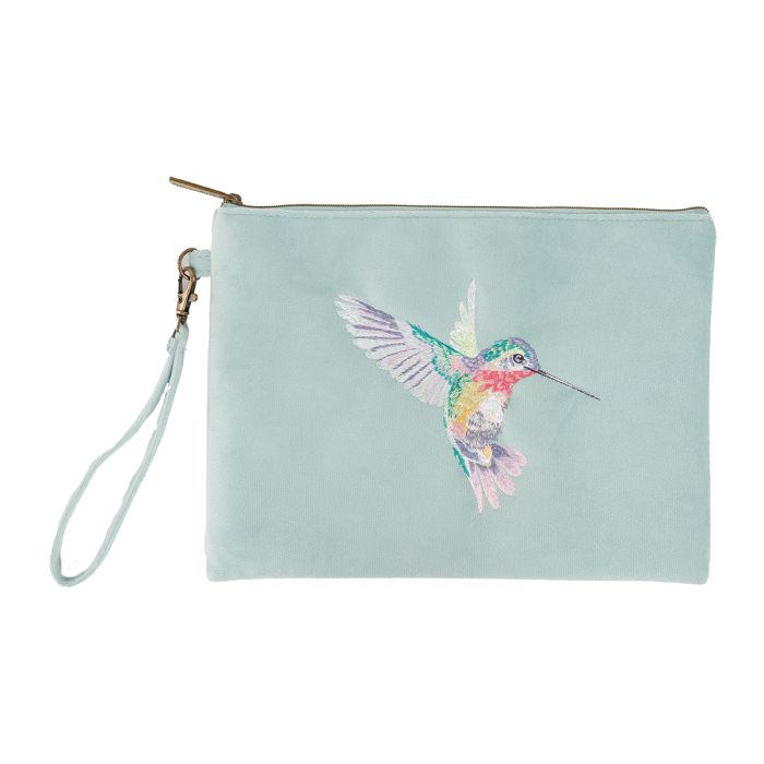 Wrendale Designs - 'Wisteria Wishes' Hummingbird Embroidered Pouch