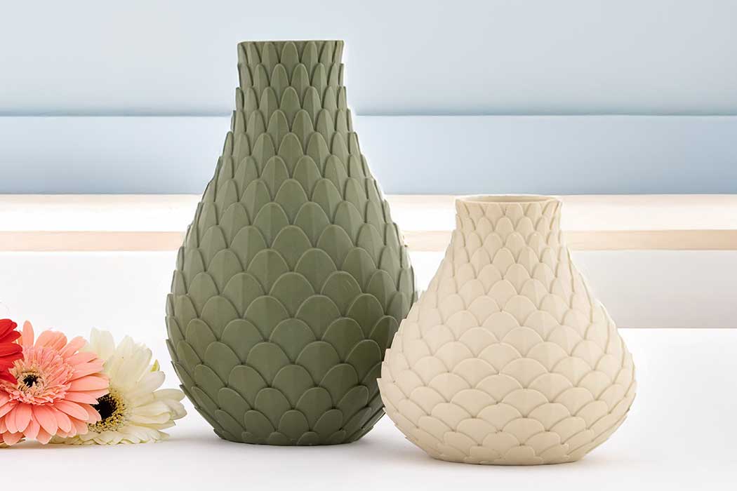 Marbo Cone Champagne Ivory Vase - Medium