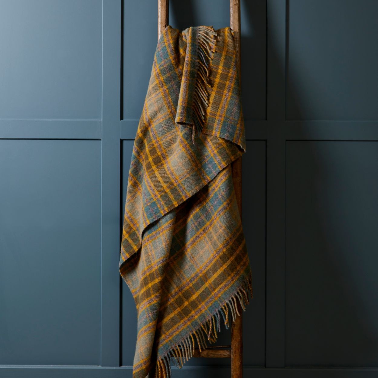 Tweedmill - Pure Wool Lifestyle Cottage Throw - Mustard