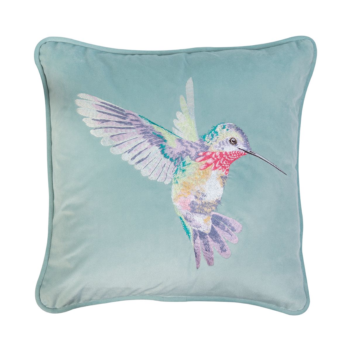 Wrendale Designs - 'Wisteria Wishes' Hummingbird Embroidered Cushion