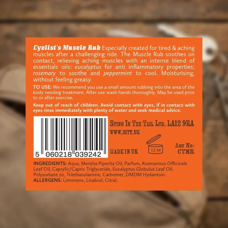 Sting In The Tail - Cyclists Muscle Rub