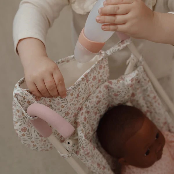 Little Dutch - Metal Doll Stroller - White