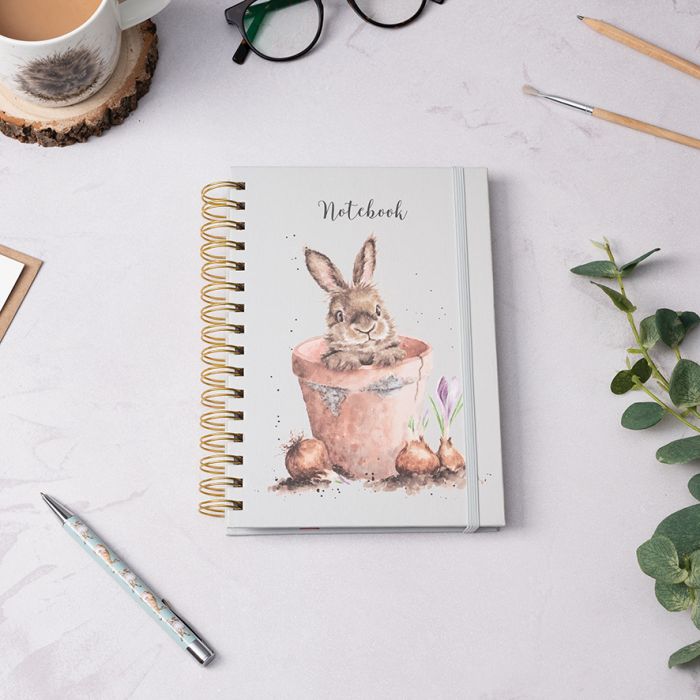 Wrendale Designs - 'The Flower Pot' Rabbit Notebook