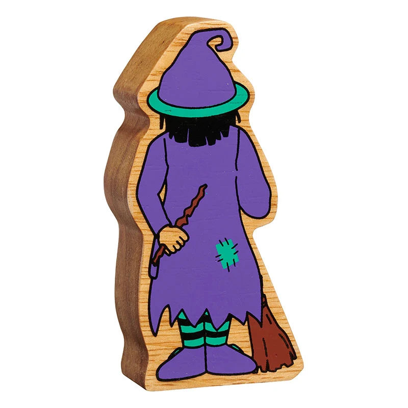Lanka Kade - Wooden Purple & Green Witch