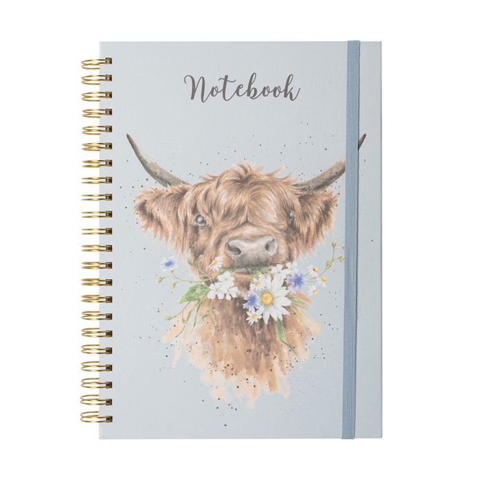 Wrendale Designs - 'Daisy Coo' Highland Cow A4 Notebook