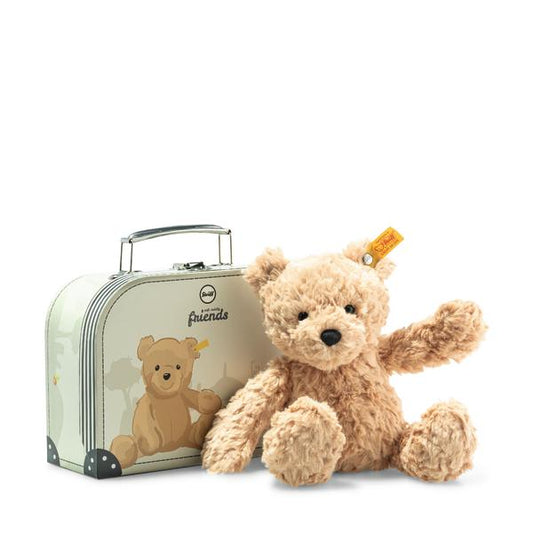 Steiff - Jimmy Teddy Bear - Light Brown in suitcase