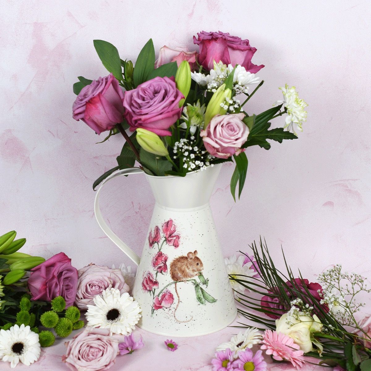 Wrendale Designs - 'The Pea Thief' Mouse Flower Jug