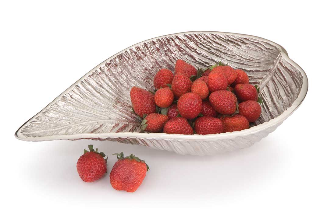 Ribbed Leaf Decorative Bowl