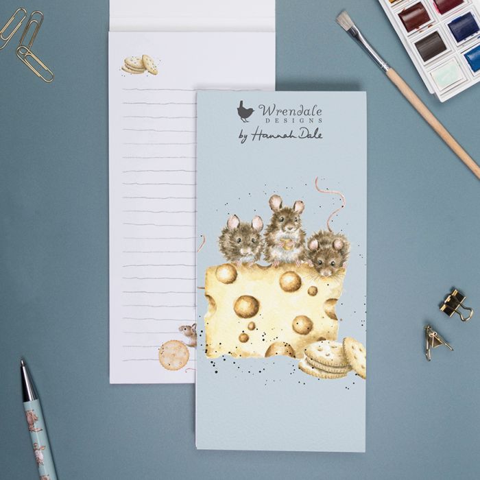 Wrendale Designs - 'Crackers about Cheese' Mouse Shopping Pad