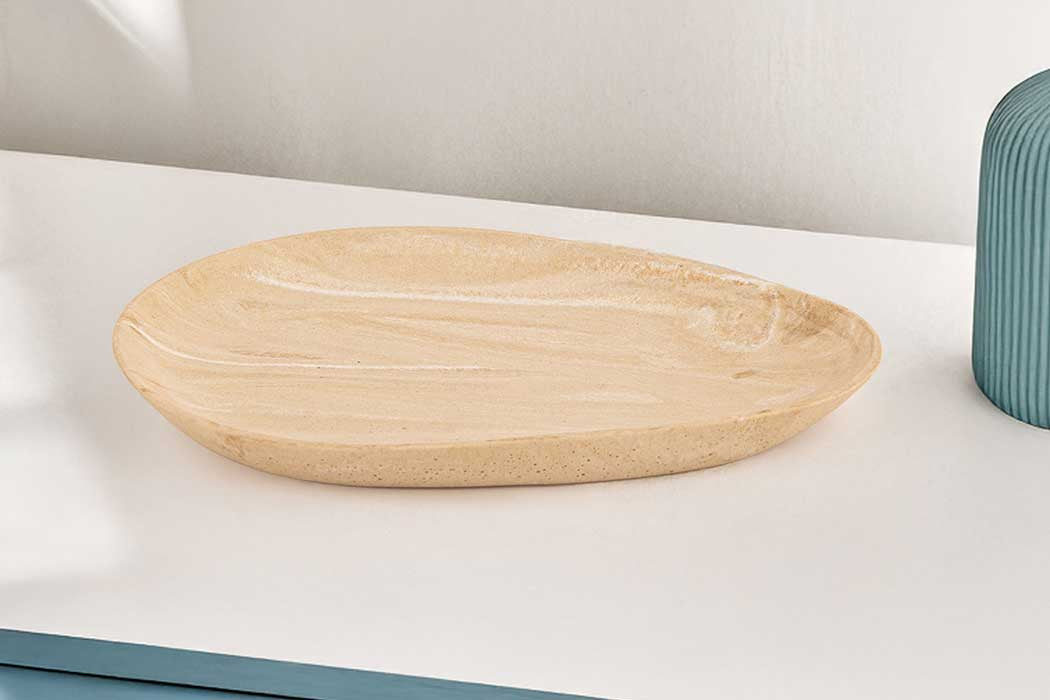 Travertrine Trava Tray Oval