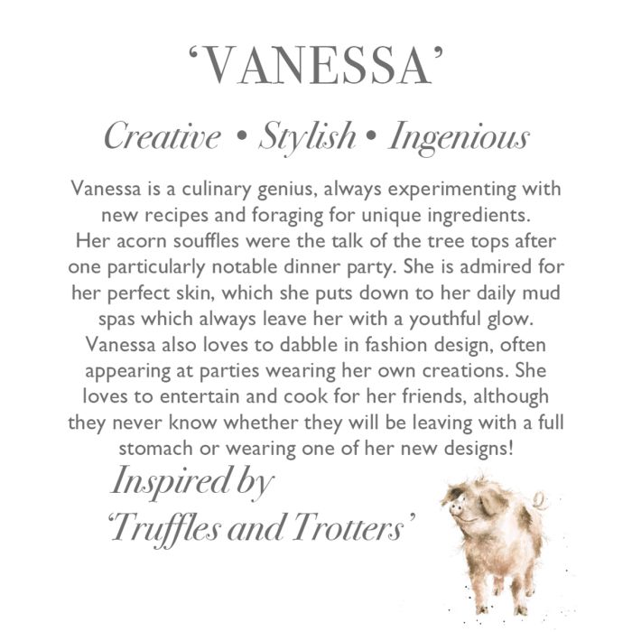 Wrendale Designs - 'Vanessa' Pig Plush Character