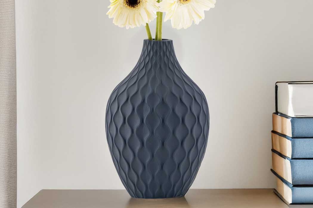 Marbo Wave Storm Blue Vase - Large