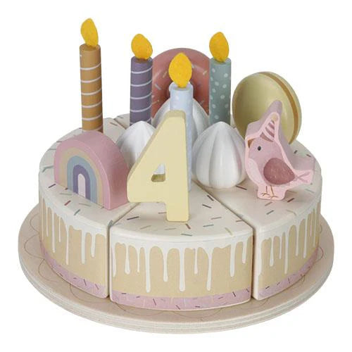 Little Dutch - Wooden Birthday Cake - Pink