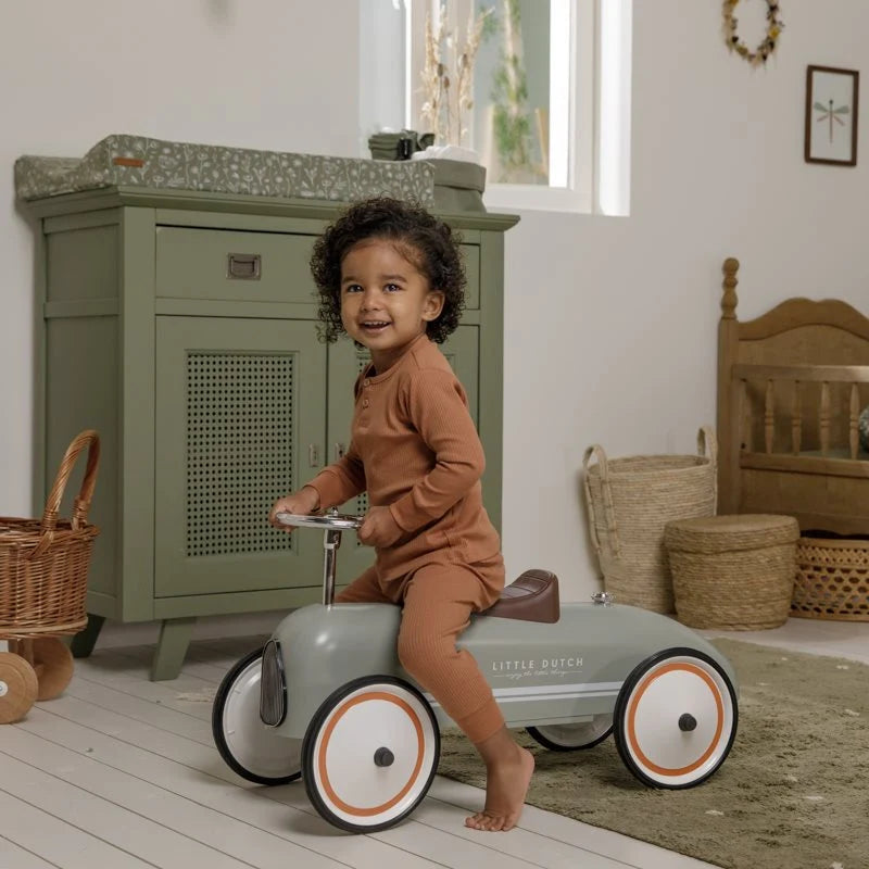 Little Dutch - Retro Ride-On Car - Olive Green