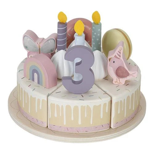 Little Dutch - Wooden Birthday Cake - Pink