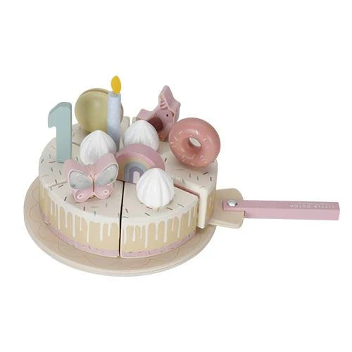 Little Dutch - Wooden Birthday Cake - Pink