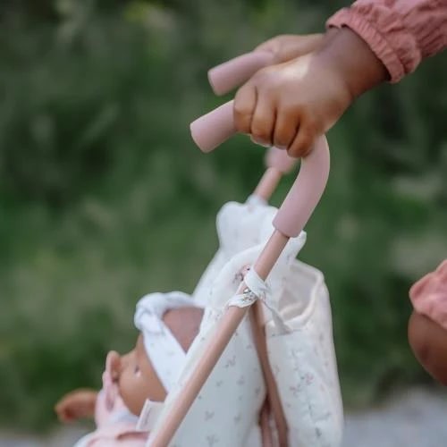 Little Dutch - Metal Doll Stroller - Pink