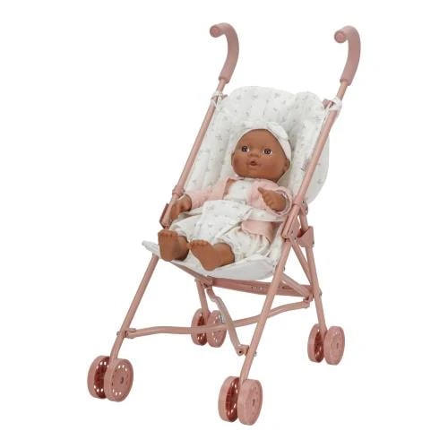 Little Dutch - Metal Doll Stroller - Pink