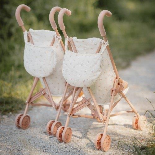 Little Dutch - Metal Doll Stroller - Pink