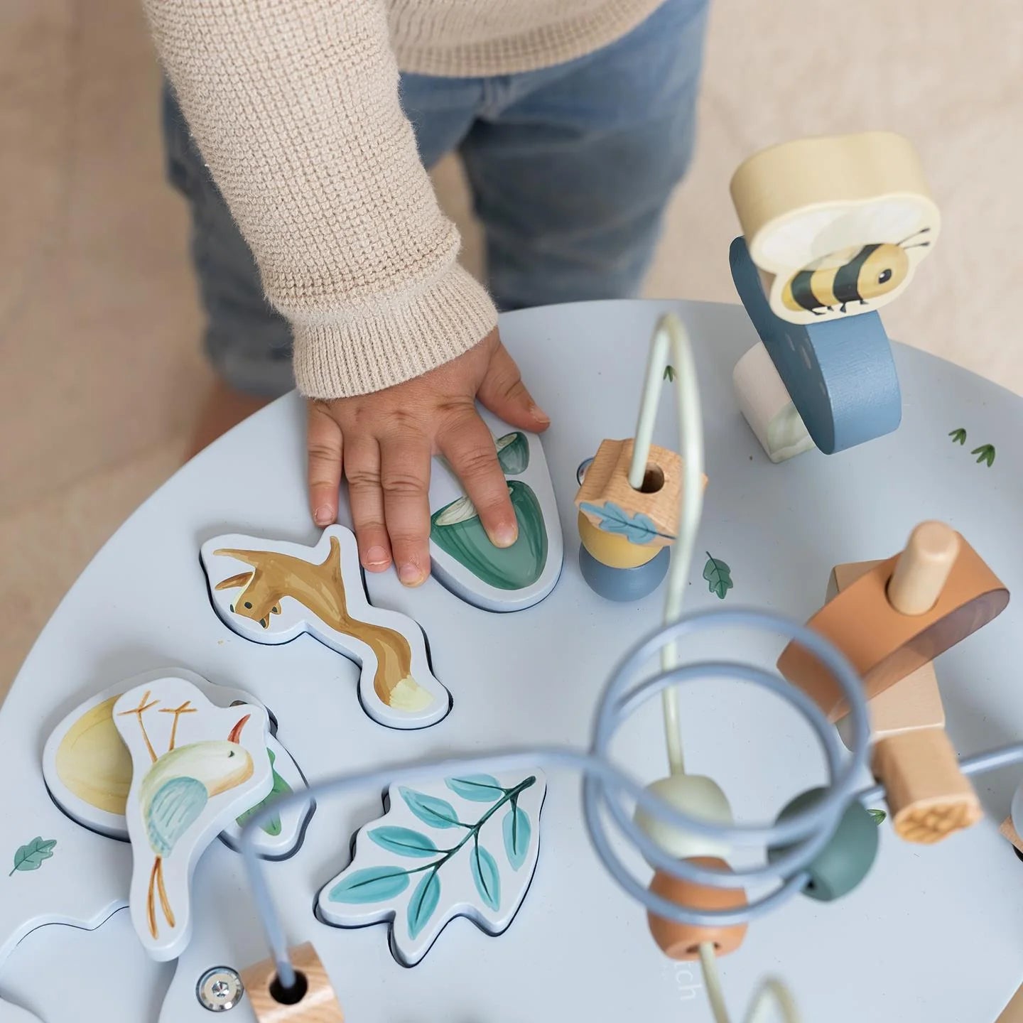 Little Dutch - Activity Table - Blue - Forest Friends