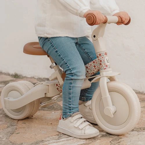 Little Dutch - 4 in 1 Tricycle with Push Bar Sunny Flower