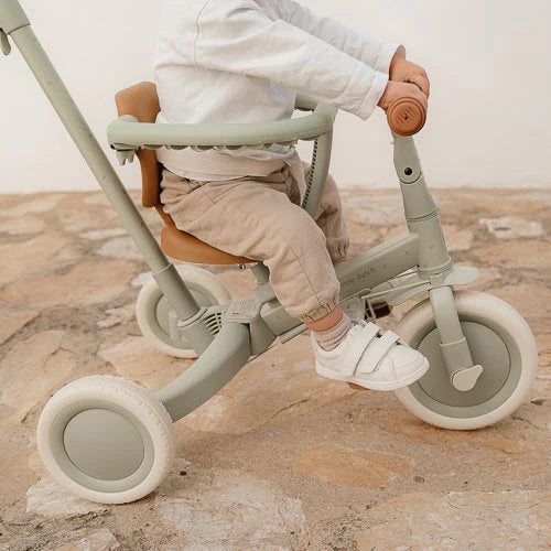 Little Dutch - 4 in 1 Tricycle with Push Bar - Green