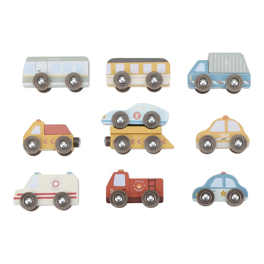 Little Dutch - Wooden Vehicle Set