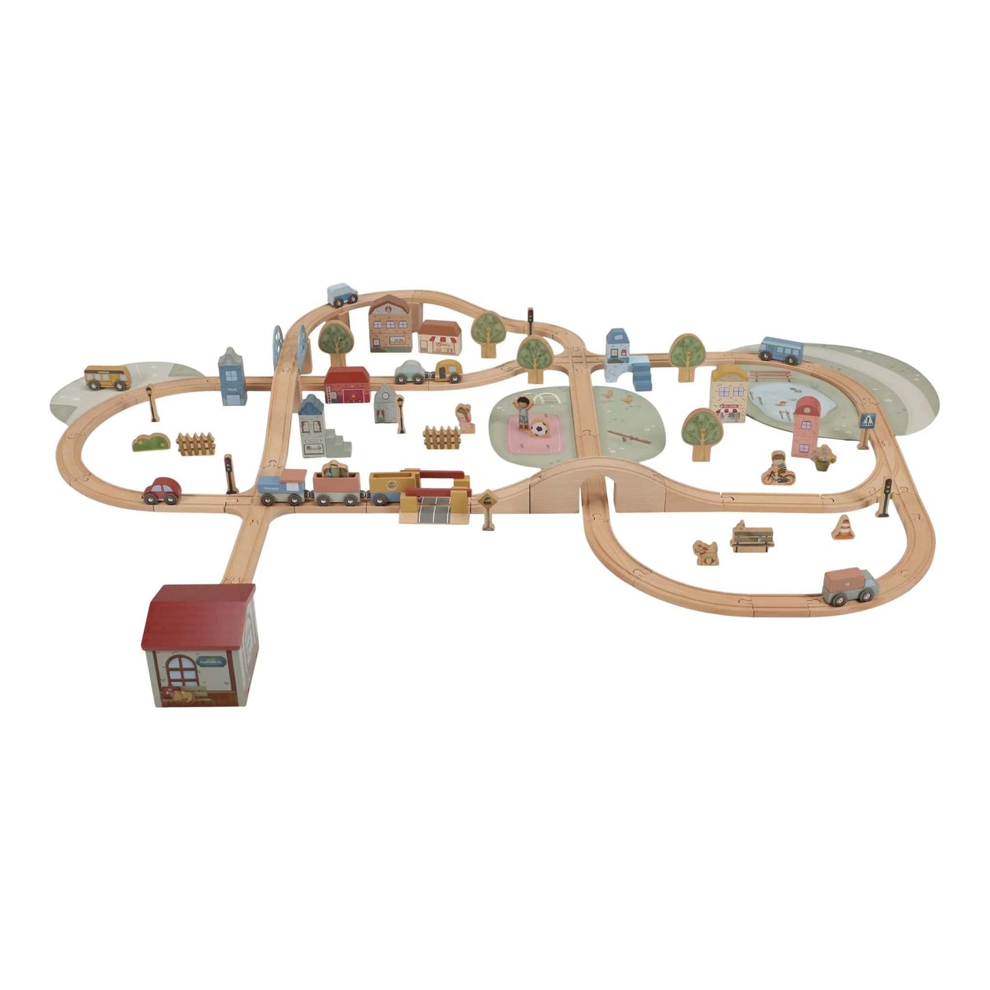 Little Dutch - Wooden Train Track Set XL