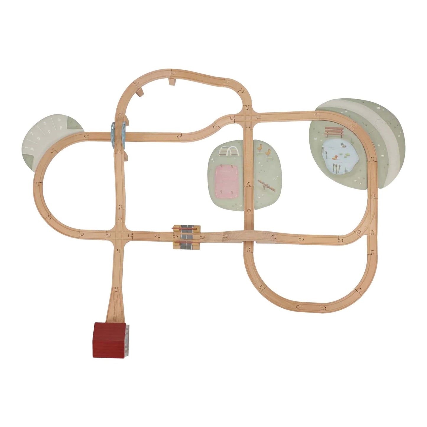 Little Dutch - Wooden Train Track Set XL