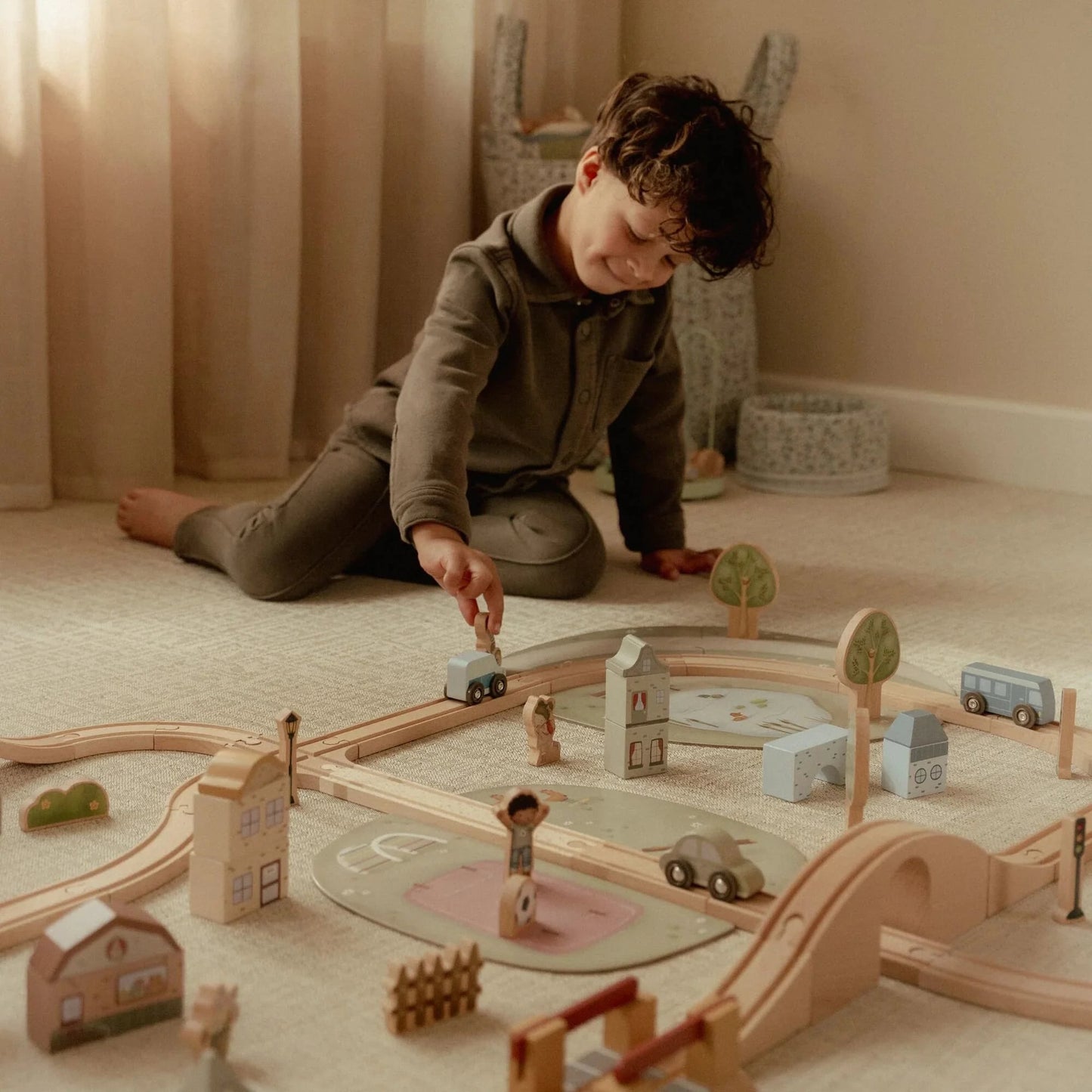 Little Dutch - Wooden Train Track Set XL