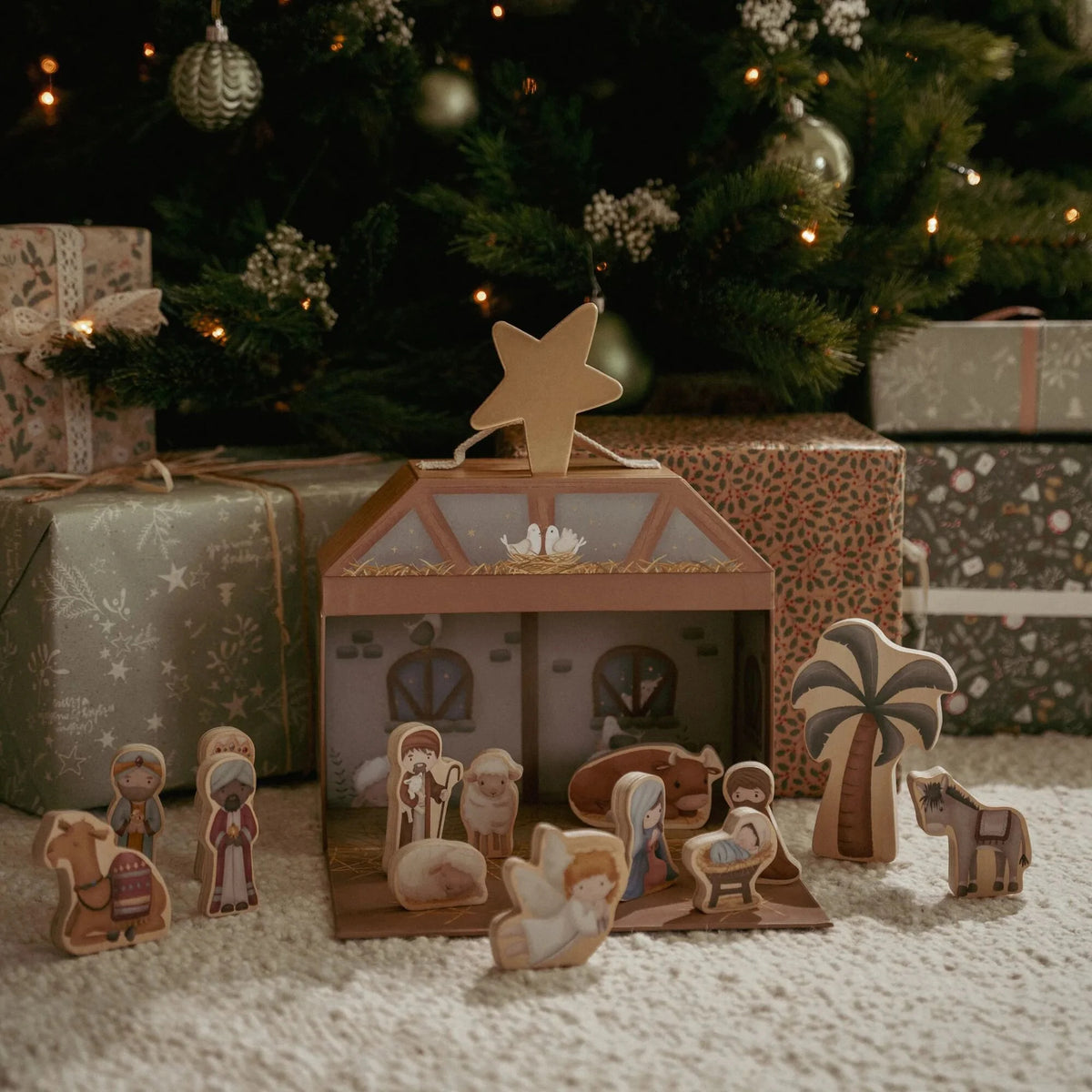 Little Dutch - Nativity Scene Playcase with Wooden Figures
