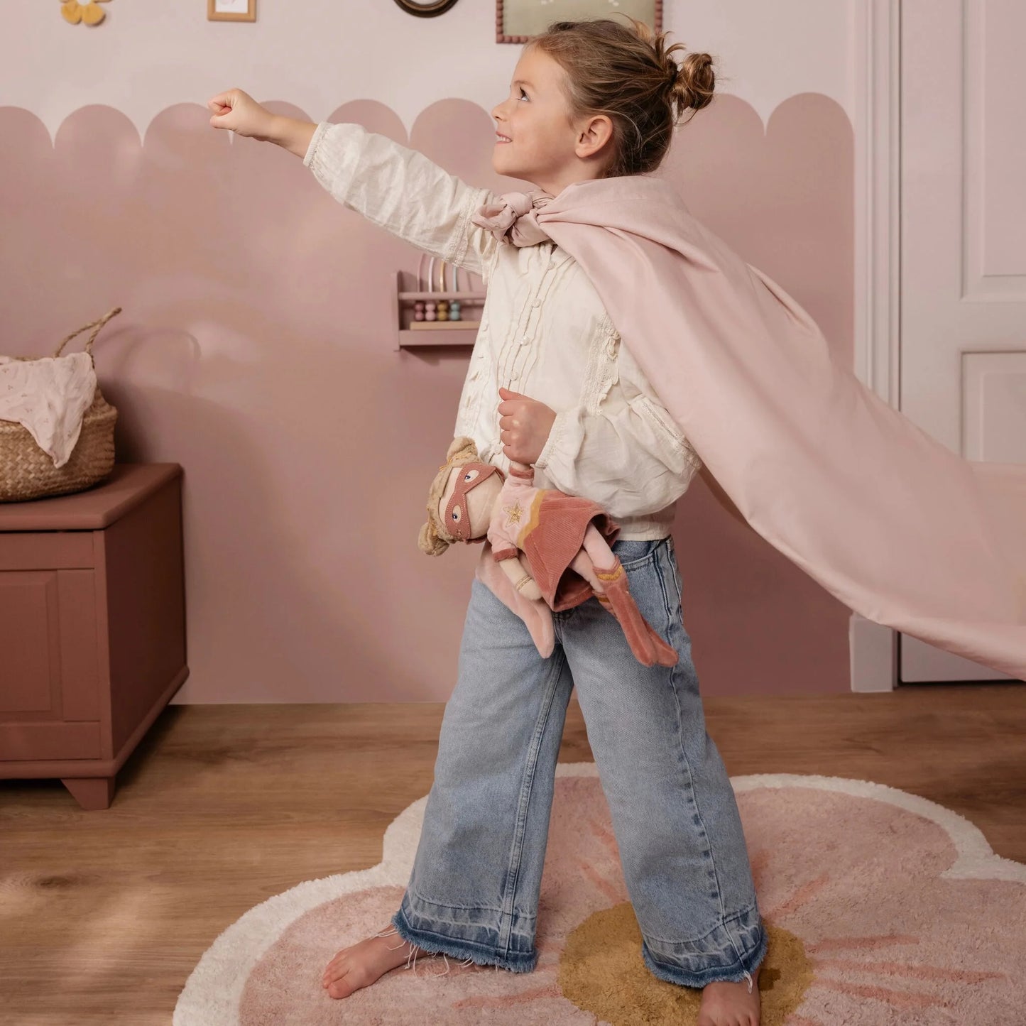 Little Dutch - Superhero Cuddle Doll Rosa