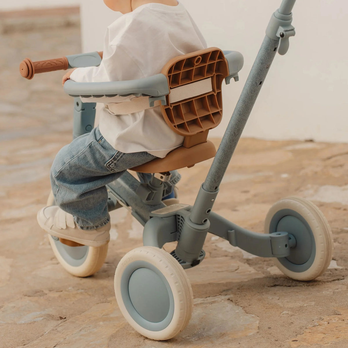 Little Dutch - 4 in 1 Tricycle With Push Bar - Blue