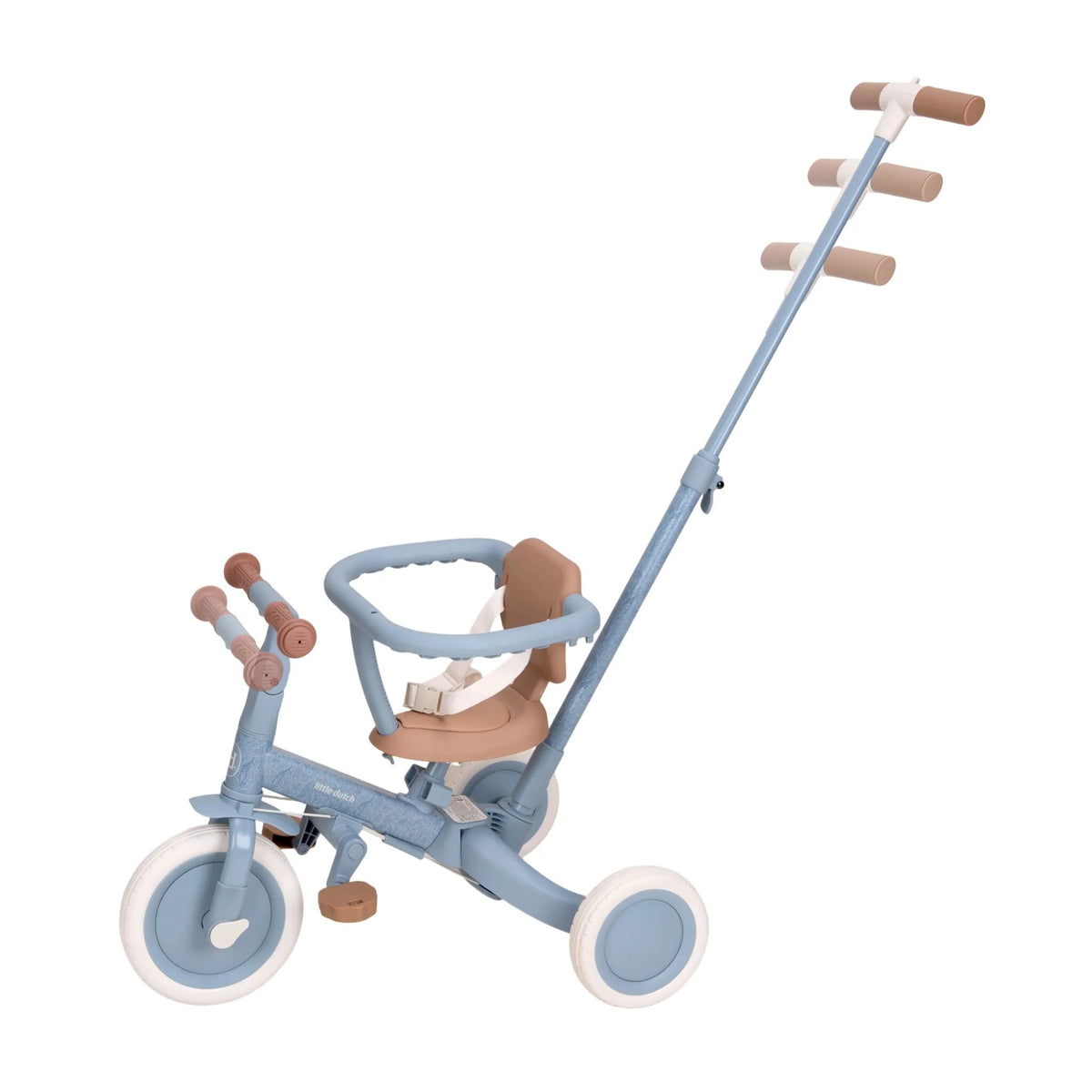 Little Dutch - 4 in 1 Tricycle With Push Bar - Blue