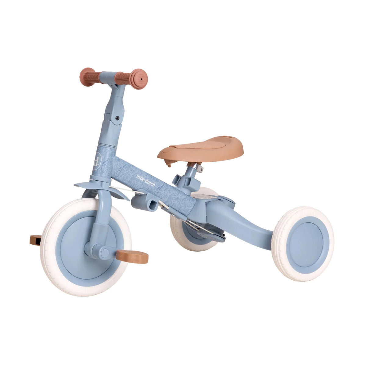 Little Dutch - 4 in 1 Tricycle With Push Bar - Blue
