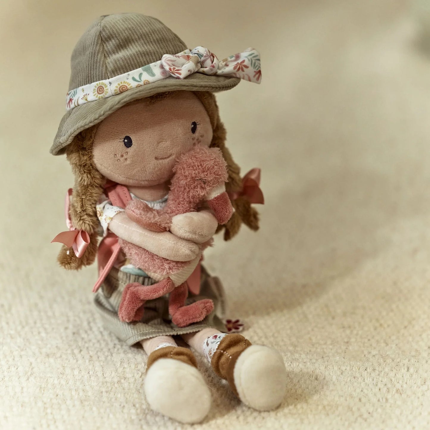 Little Dutch - Cuddle Doll Ranger Rosa  - Safari Friends