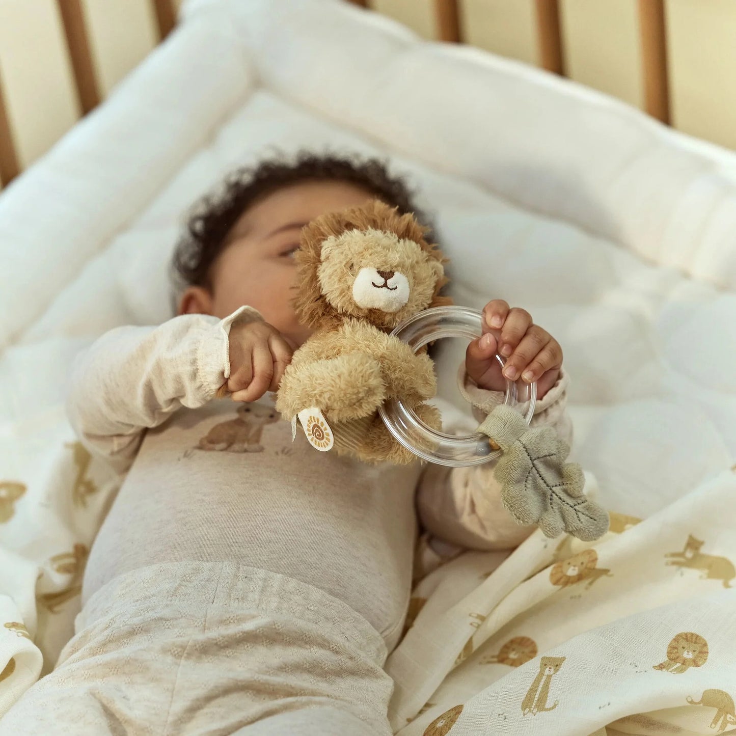 Little Dutch - Ring Rattle Lion - Safari Friends