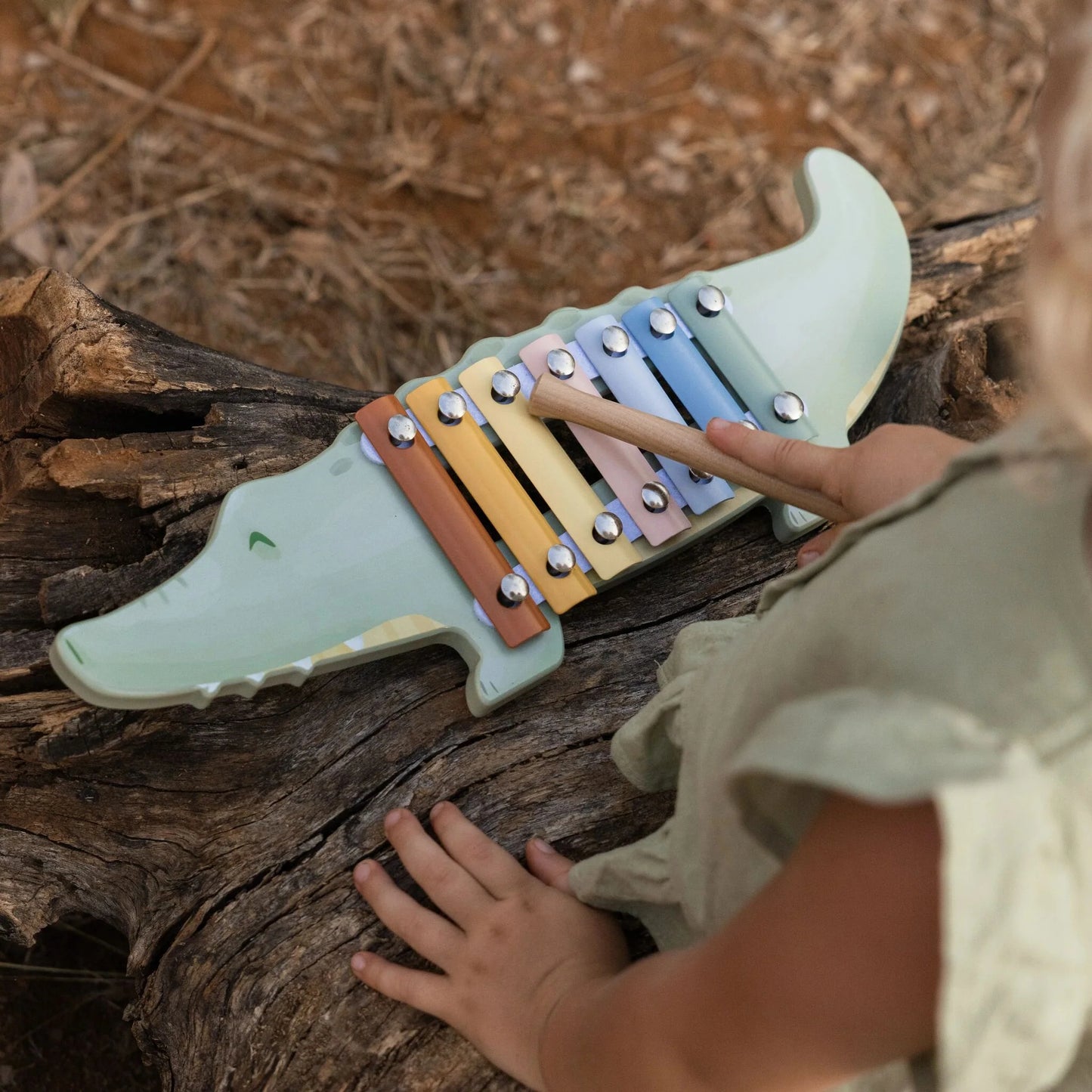 Little Dutch - Wooden Xylophone Crocodile - Safari Friends