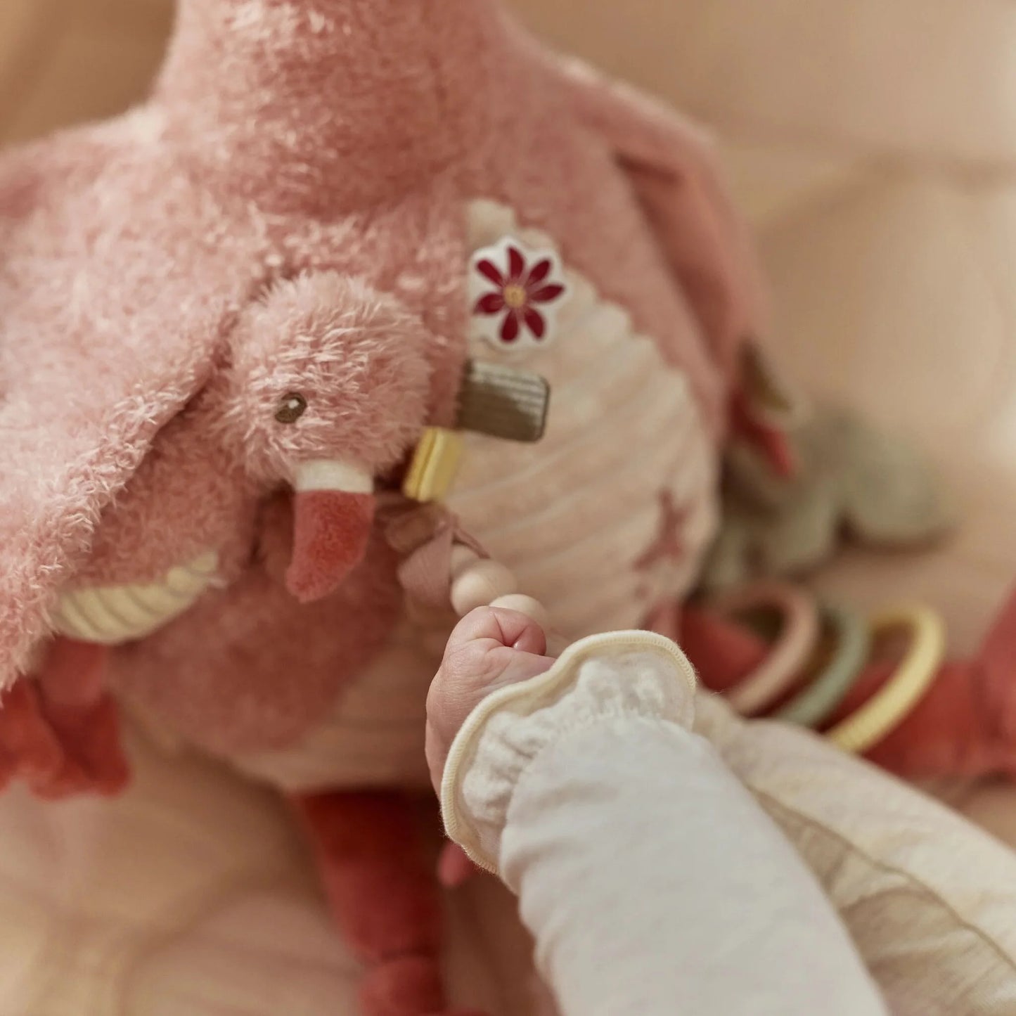 Little Dutch - Cuddle Flamingo Activity Toy - Safari Friends