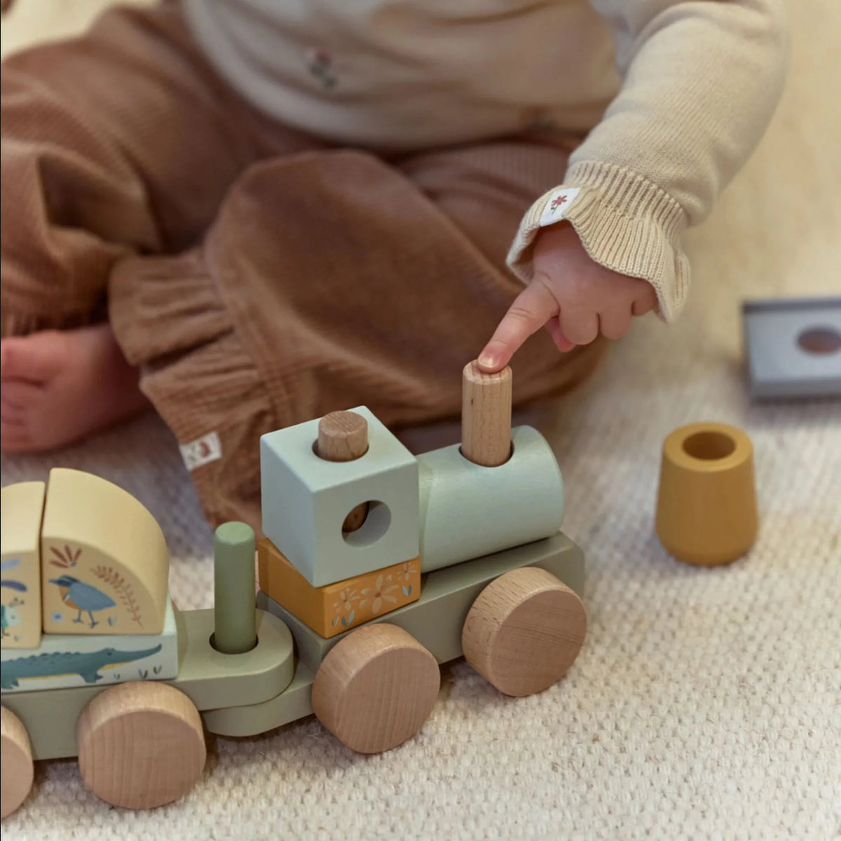 Little Dutch - Wooden Block Train - Safari Friends
