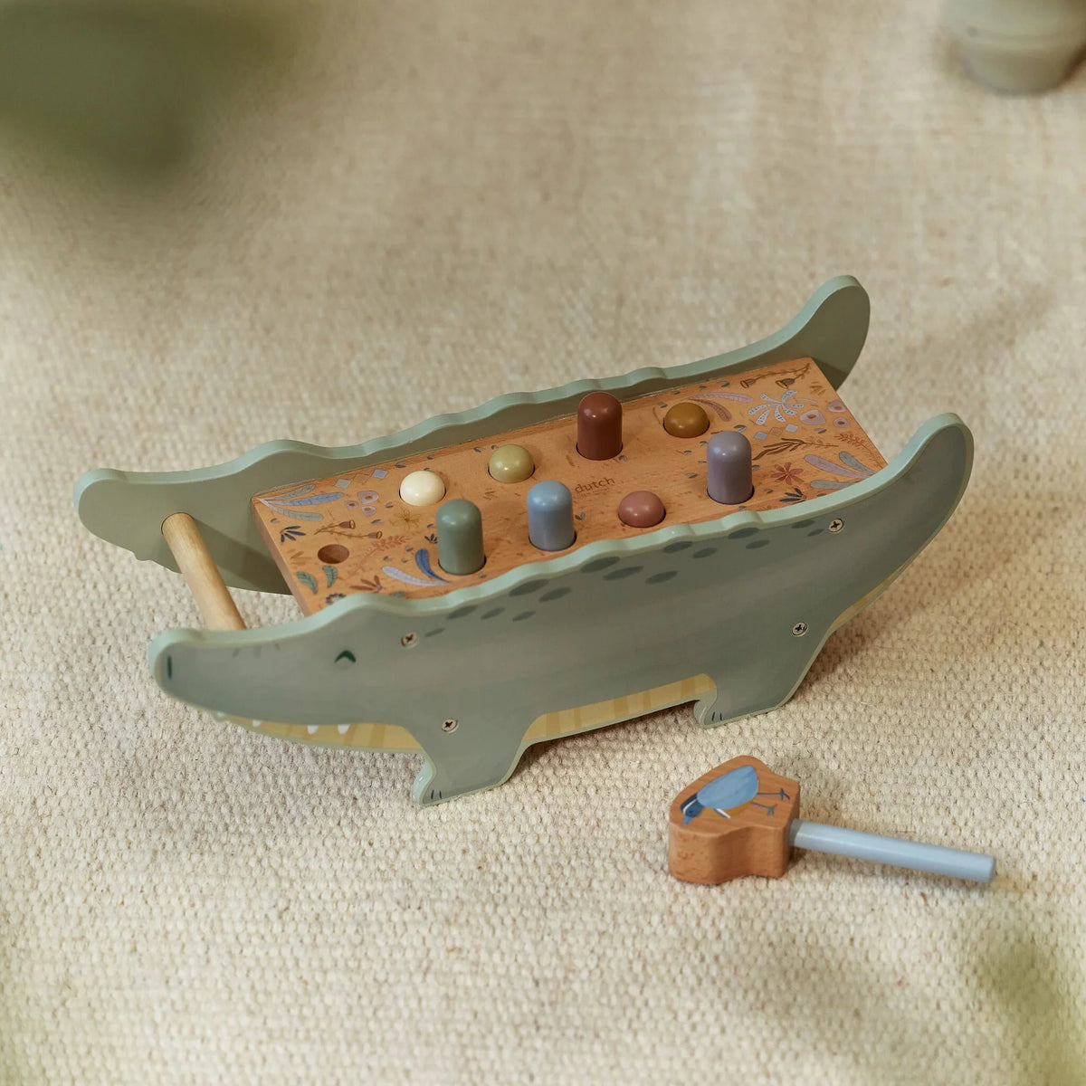Little Dutch - Wooden Hammer Bench - Safari Friends