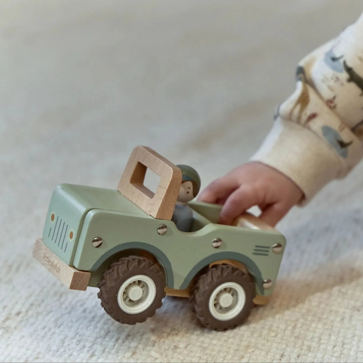 Little Dutch - Wooden Safari Car -  Safari Friends