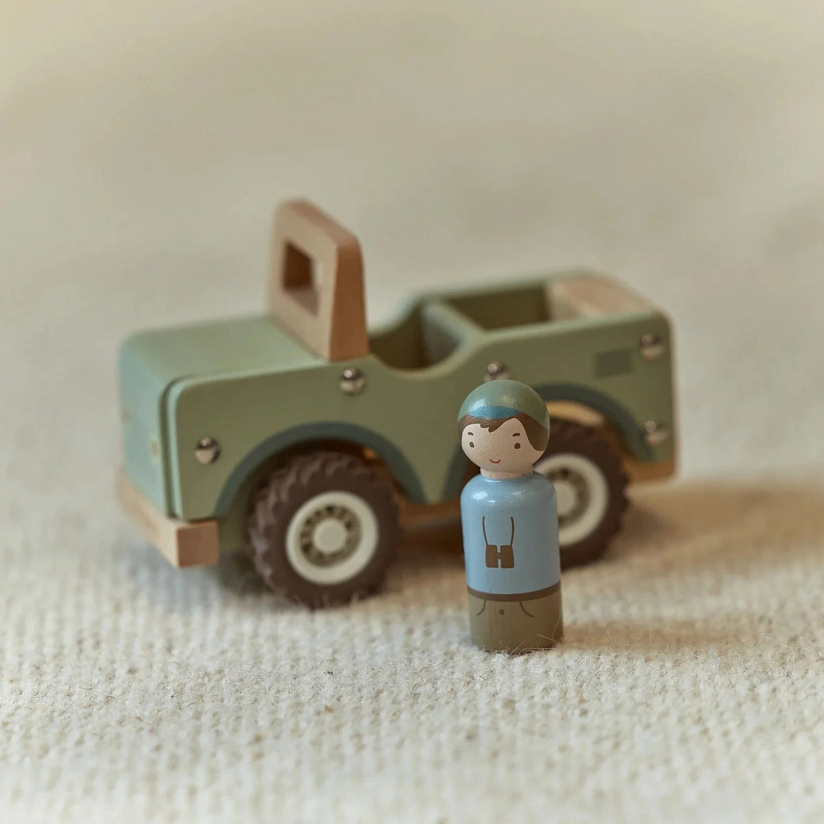 Little Dutch - Wooden Safari Car -  Safari Friends