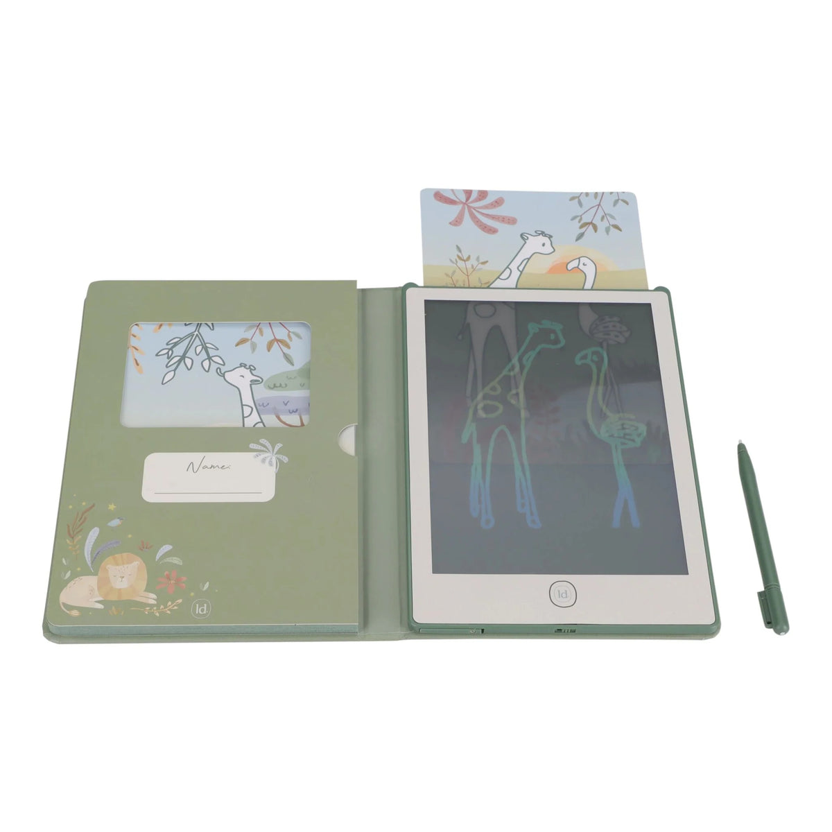 Little Dutch -  Green Drawing Tablet - Safari Friends