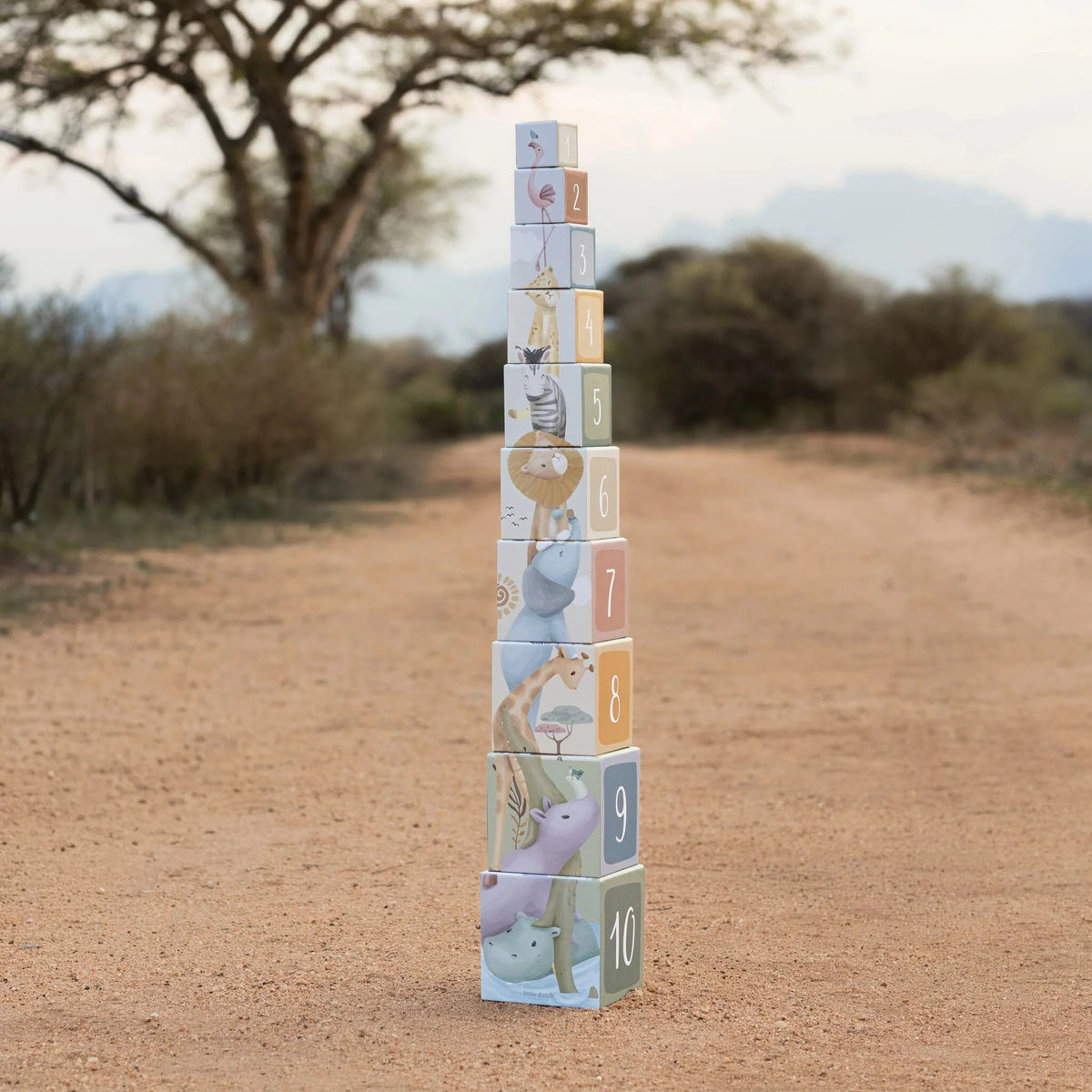 Little Dutch - Stacking Blocks - Safari Friends