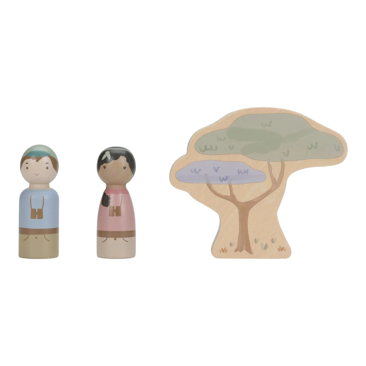 Little Dutch - Wooden Safari Car with Animals