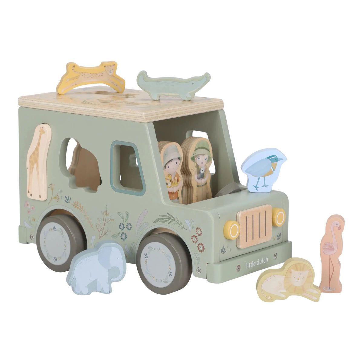 Little Dutch - Shape Sorter Safari Friends Car