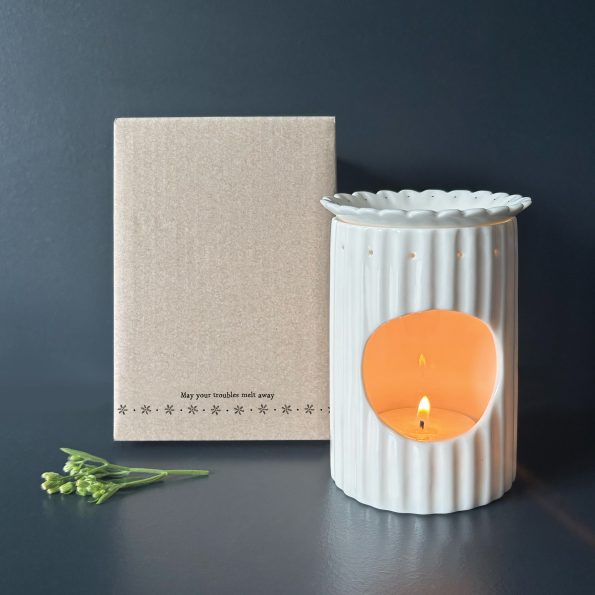 East of India - Scallop Wax Melt Burner - May Your Troubles Melt Away